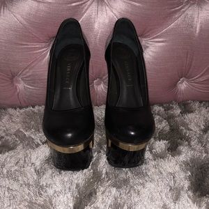 Versace triple platform heels. Size 35.5